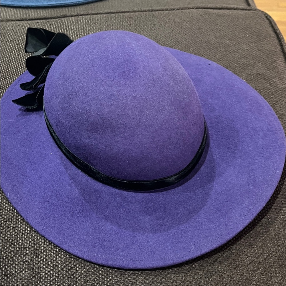 Claiborne Purple Hat with Purple Velvet Ribbon
It’s probably vintage
